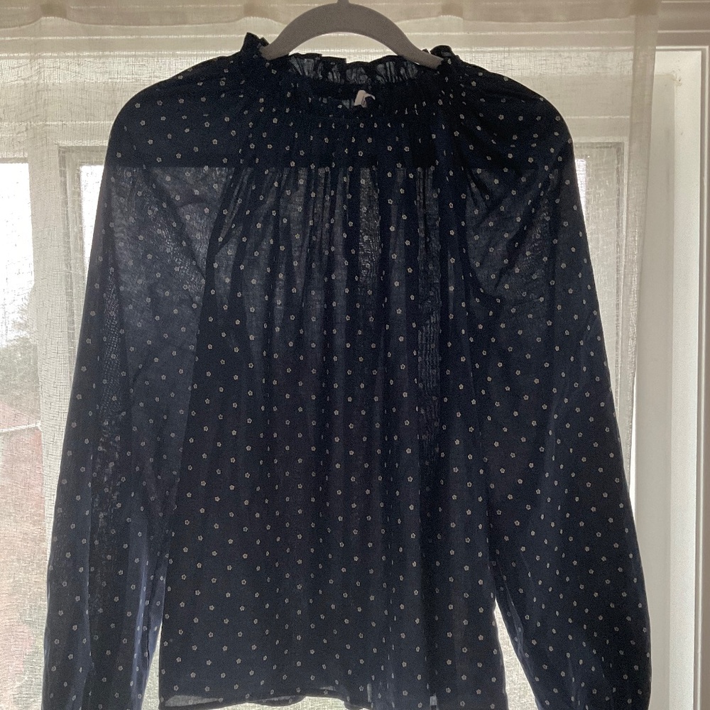Cotton midnight blue blouse